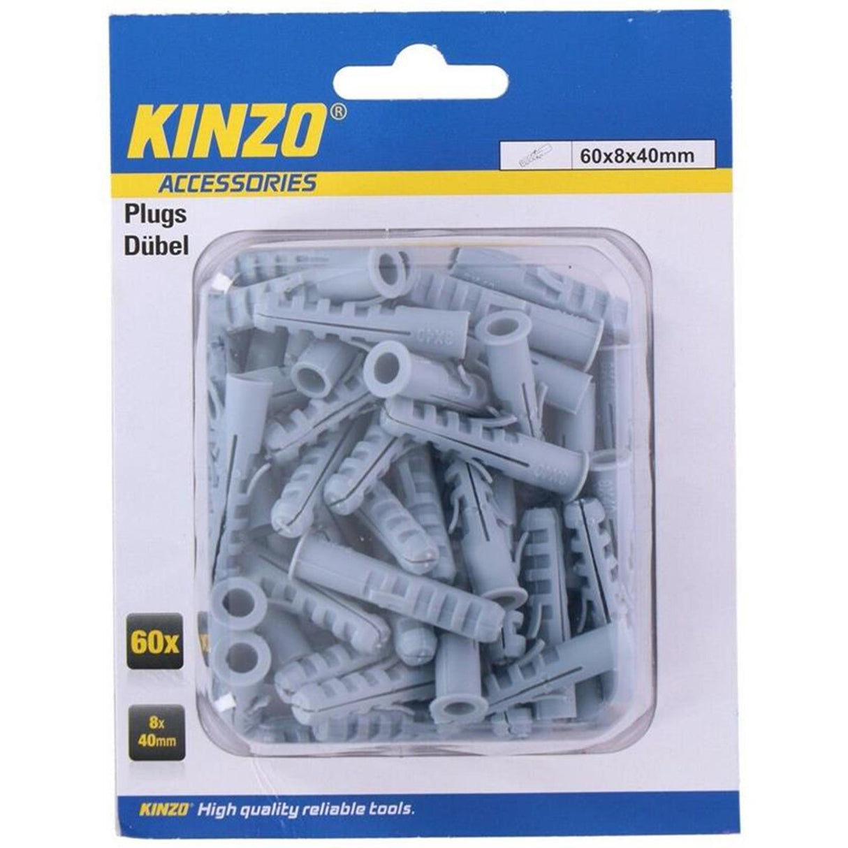Kinzo-Stecker Kunststoff 60 Stück 8x40mm