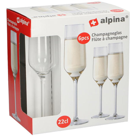 Alpina Sektglas 220ml, 6er-Set