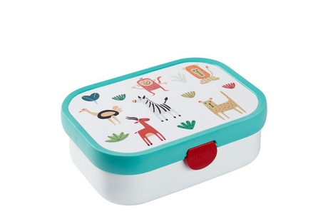 Mepal Lunchbox Campus – 750 ml – Lunchbox mit Fächern für Kinder – geeignet für 4 Sandwiches – Tierfreunde