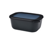 Mepal multi bowl cirqula rectangular 1500ml - nordic black 21.2x16.2x8.9cm