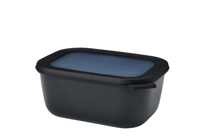 Mepal multi bowl cirqula rectangular 1500ml - nordic black 21.2x16.2x8.9cm
