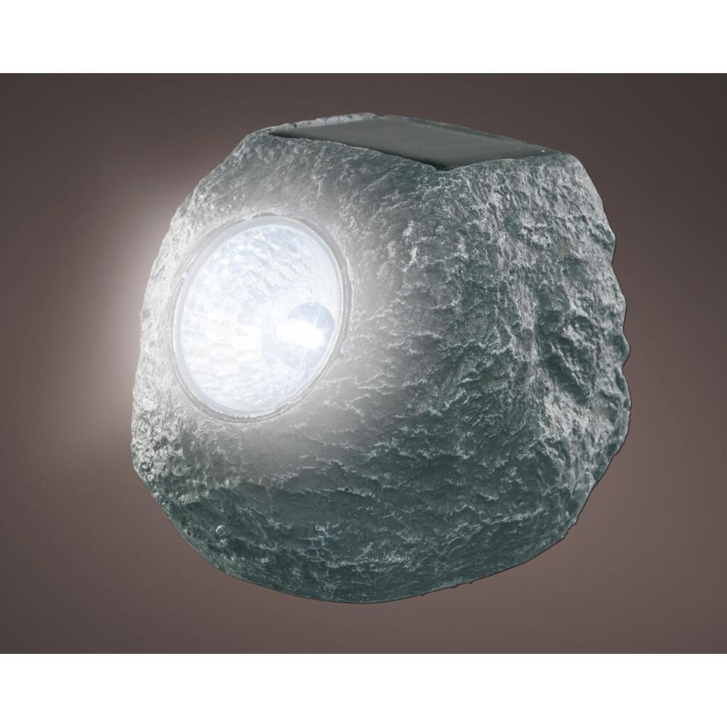 Kaemingk Solarlampe steingraues Polyresin