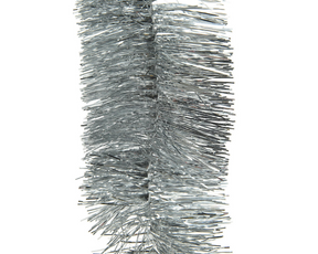 Decoris Weihnachtsbaumgirlande Lametta 7,5cm x 270cm Silber