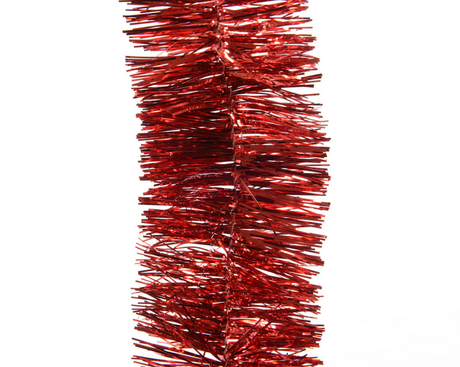 Decoris Lametta Girlande 270cm Weihnachtsrot
