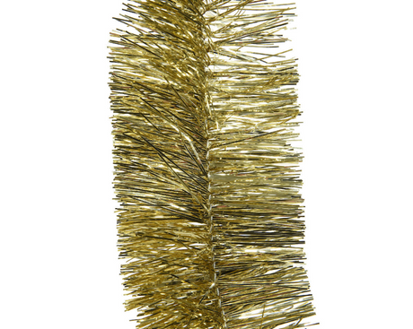 Decoris Weihnachtsbaumgirlande, Lametta, glänzend, 7,5 cm x 270 cm, Gold