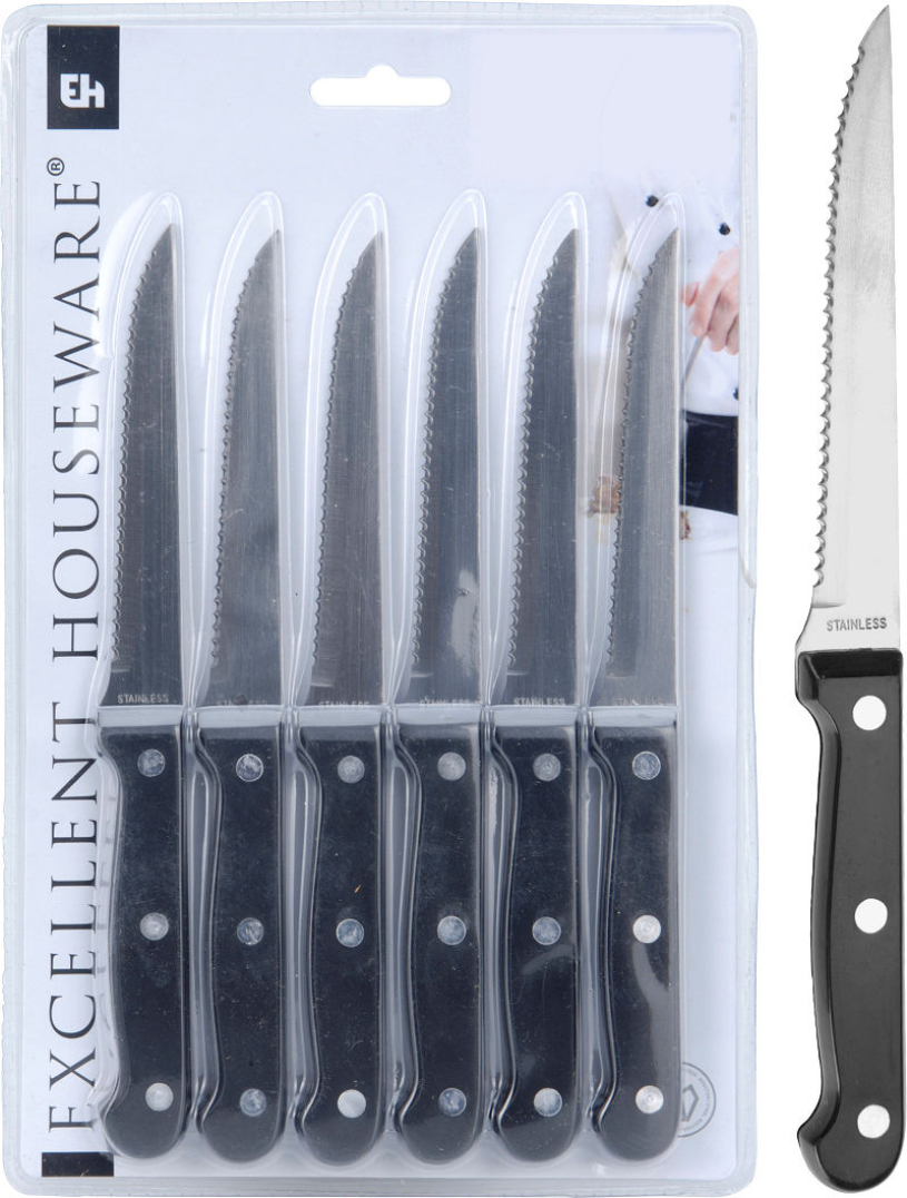 Excellent houseware eh steakmessen set 6-delig
