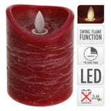 C.T. LED-Kerze Tanzflamme Rot + Timer