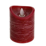 C.T. LED-Kerze Tanzflamme Rot + Timer