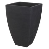 Prograrden Prograrden Flowerpot Rippen mit vier sieiteten 43 -cm -Anthrazit -Colored
