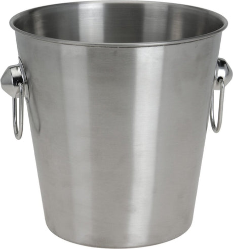 Excellent Houseware Champagnerkühler, Eiskübel, 3 l, silberfarbener Edelstahl, D20 cm