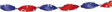 Crepeguirlande 6 meter rood wit blauw