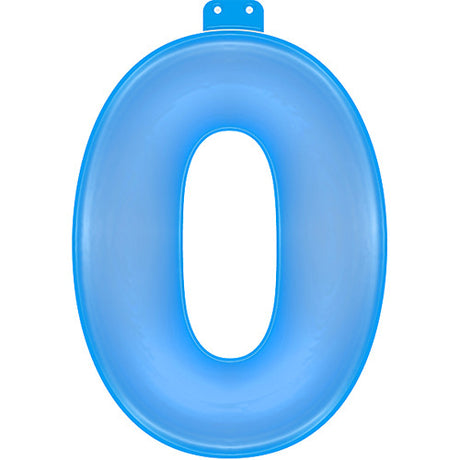 Einfache aufblasbare Zahl 0 blau 35 cm