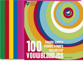 100 vouwblaadjes 16x16cm