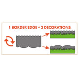 Nature Border Border Set dekorativ 13 cm x 12 m mit Stift Schwarz