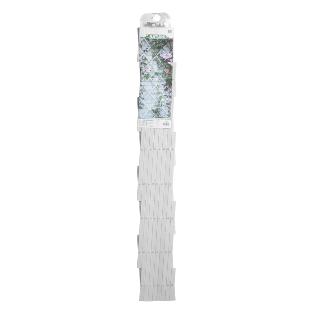 Nature Garden Slat Work 100x200 cm PVC Weiß 6040703