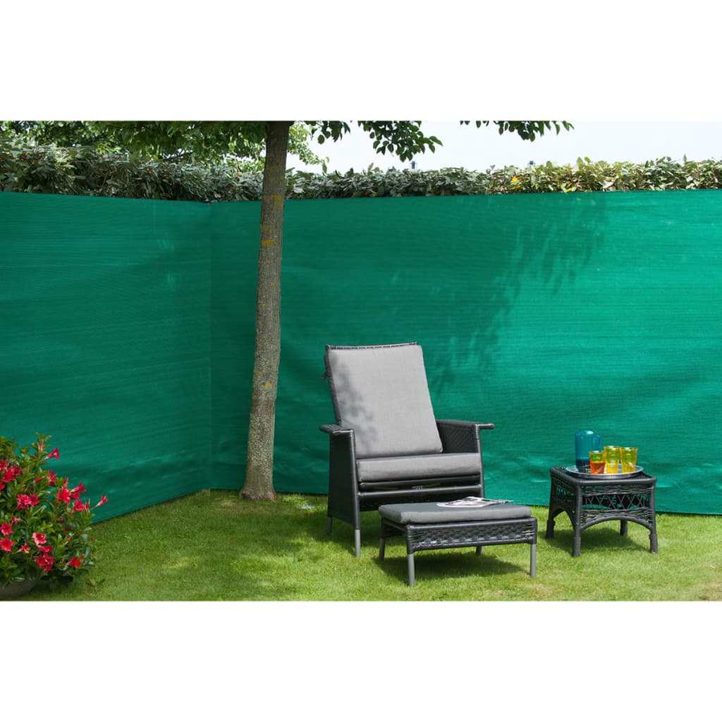 Naturgartenbildschirm 1.5x10 m PE grün
