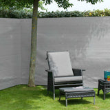 Naturgartenbildschirm 1,5x5 m pe grau
