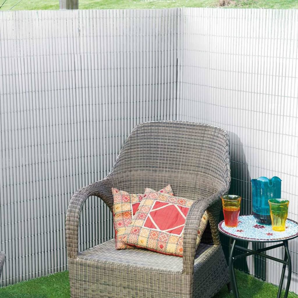 Nature Naturgarten Bildschirm Doppelte 1,5 x 3 m Pvc Weiß