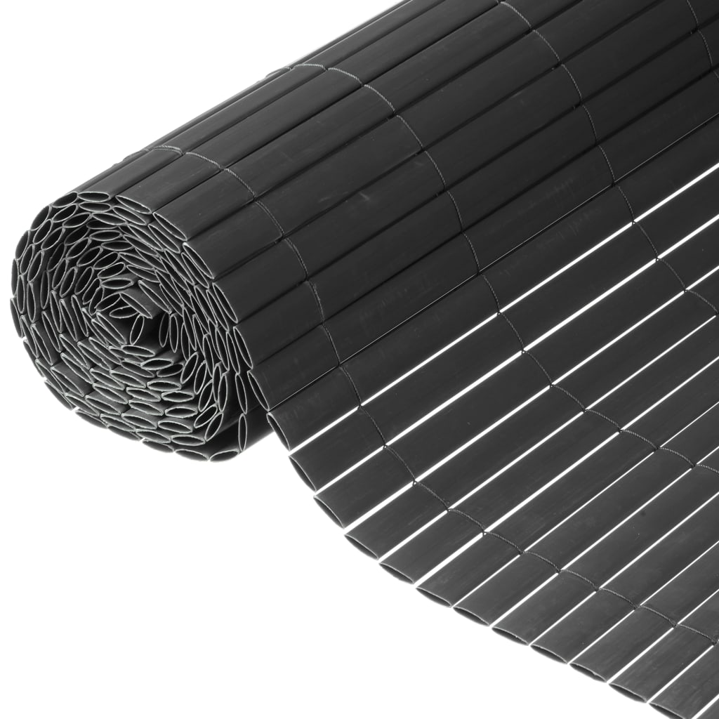 Naturgartenbildschirm doppelte 1,5 x 3 m PVC Anthrazit
