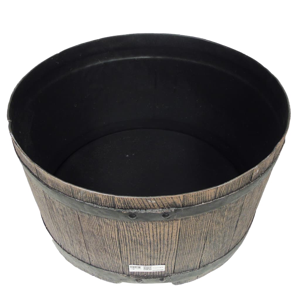 Naturregenfass Ständer mit Holz Look 30,5 x 58 cm Braun
