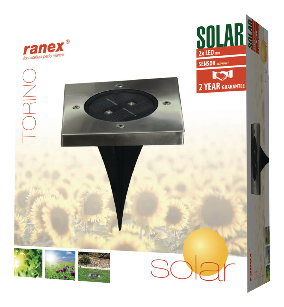 Smartwares Bodenstrahler Torino LED 12 x 13,2 cm Edelstahl IP44 Silber