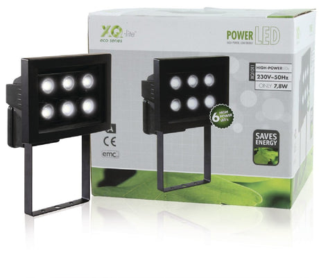 Ranex xq-1011 LED-Außenleuchte aus schwarzem Aluminium (6x).