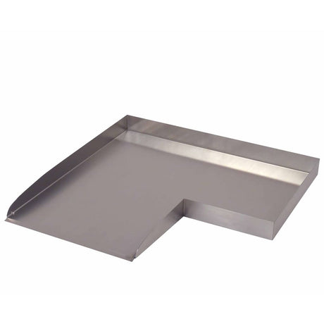 Ubbink Watervalplaat Wolga Linksecke Element Edelstahl