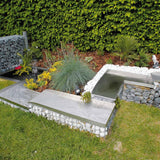 Ubbink Watervalplaat Wolga Linksecke Element Edelstahl