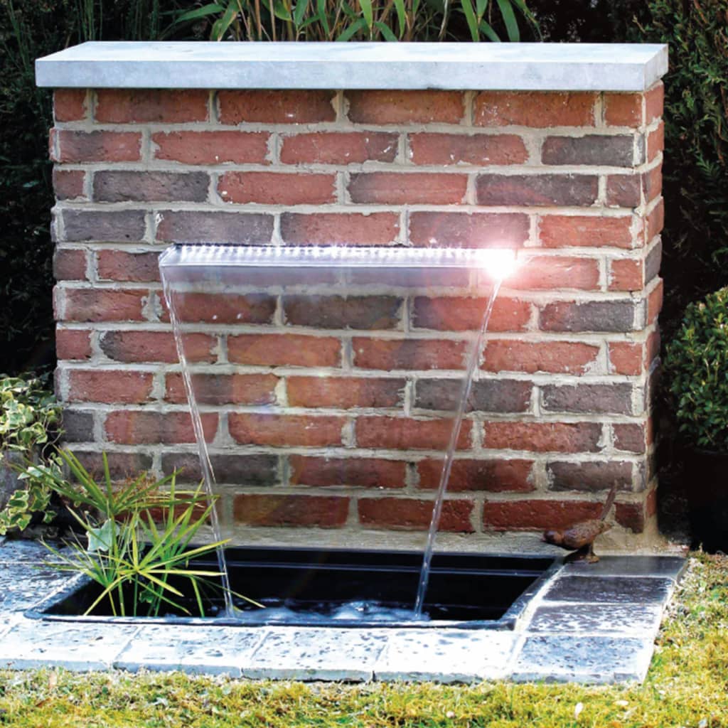 Ubbink Niagara Wasserfall mit LED -Beleuchtung 60 cm Edelstahl