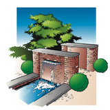Ubbink Niagara Wasserfall mit LED -Beleuchtung 90 cm Edelstahl