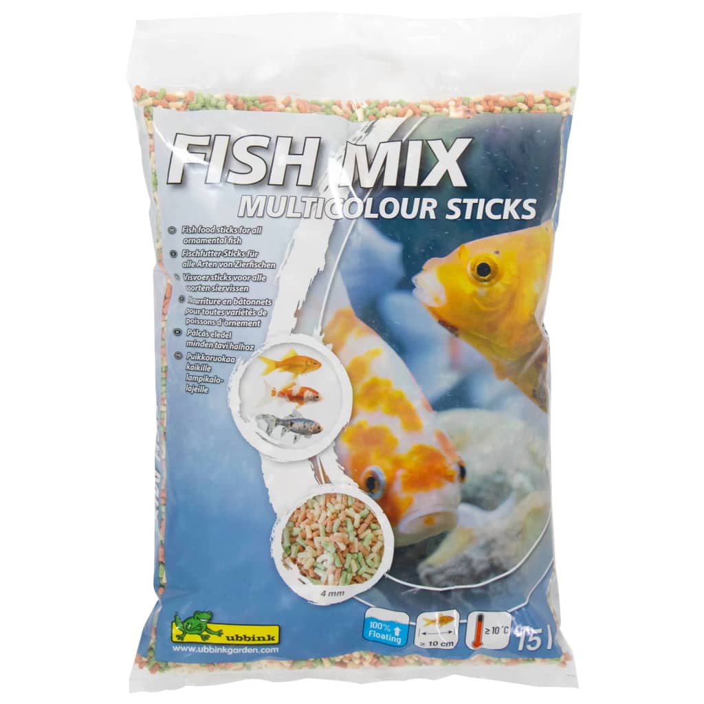 Ubbink Fish Food Fish Mix Multicolor Sticks 4 mm 15 l