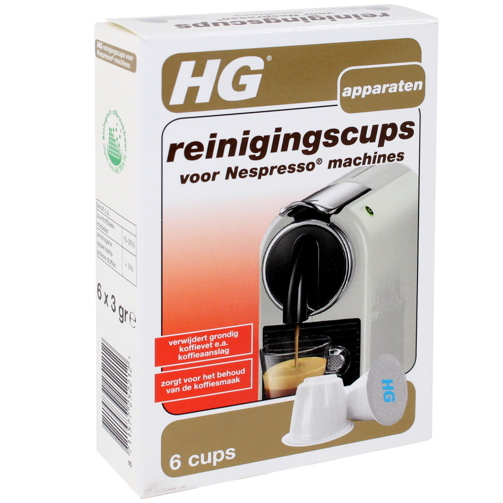 HG -Reinigungsbecher gegen Nespresso