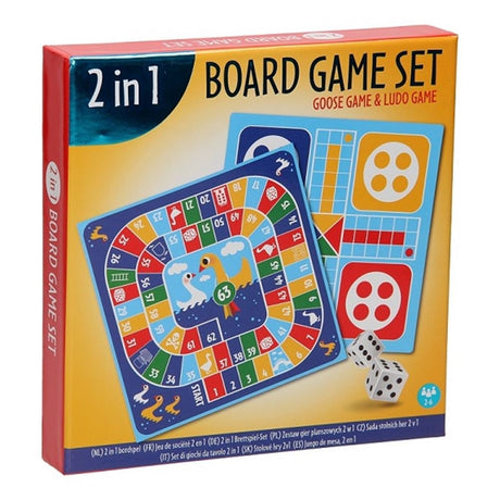 Brettspiel 2 in 1. Gänsebrett und Schlimmeres
