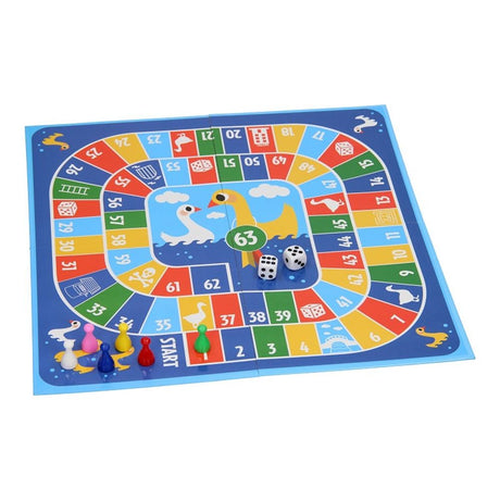 Brettspiel 2 in 1. Gänsebrett und Schlimmeres