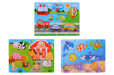 Johntoy John Spielzeug-Knopfpuzzle 30x22cm