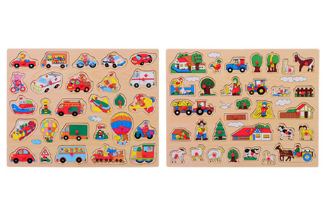Joueco Holz-Studenpuzzle XL – Fahrzeuge