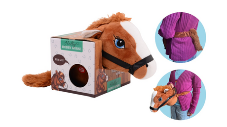 Johntoy John Spielzeugpferd mit Sound und Gummiband 19x29x21cm