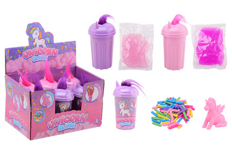 Johntoy Einhorn-Schleim-Set in Behälter mit Einhornhaar