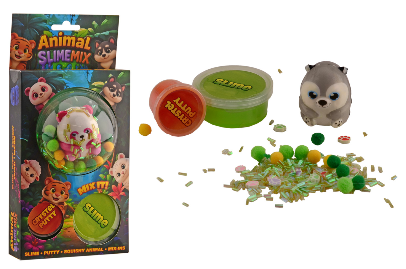Johntoy Jungle Multipack – Knete, Schleimpresse, 6-fach sortiert