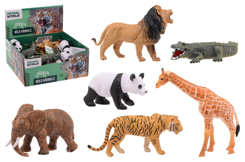 Johntoy animal world wilde dieren + -..cm assorti in diplay