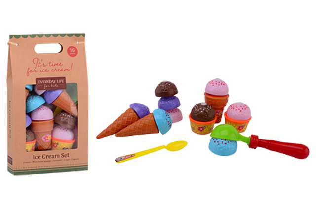 Johntoy Home and Kitchen Magic Ice Cream – Spielzeug-Essen und Getränke – Kunststoff – 11 Stück