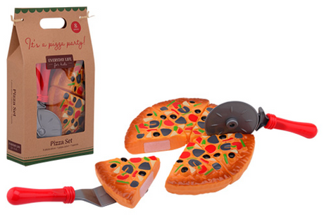 Johntoy Home and Kitchen Magic Pizza – Spielzeug-Essen und -Getränke – mehrfarbig – Kunststoff – Punkte mit Klettverschluss