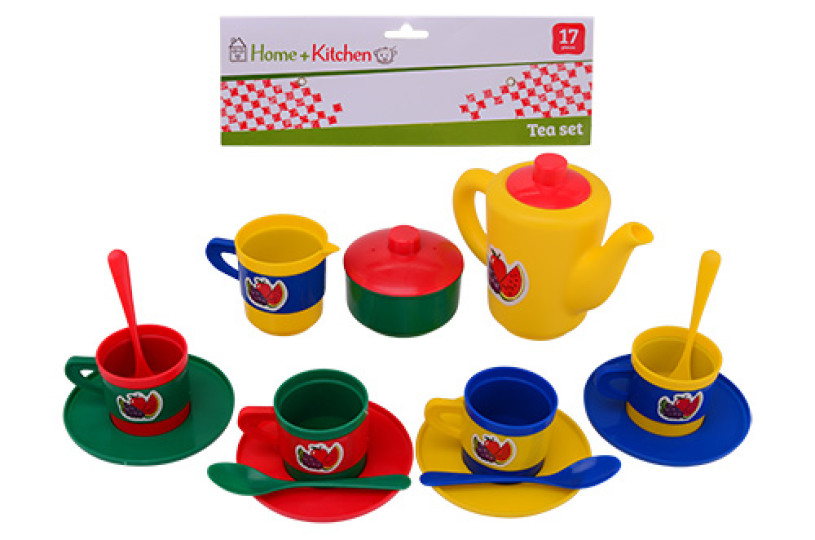 Johntoy home and kitchen thee set 17-delig in zak