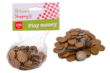 Johntoy Homeshopping Spielgeld, 100 Münzen im Netto