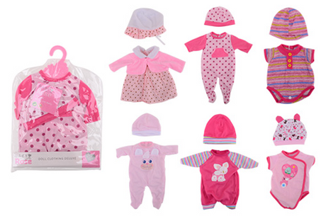 Johntoy poppenkleren voor 40-45 cm poppen op hanger