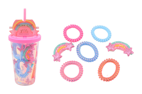 Johntoy Haarschmuck im Becher-Geschenkset, 7-teilig.