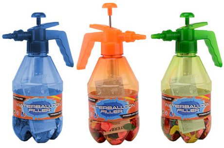 Johntoy Aqua-Wasserballonfüller mit 250 Neon-Wasserbomben