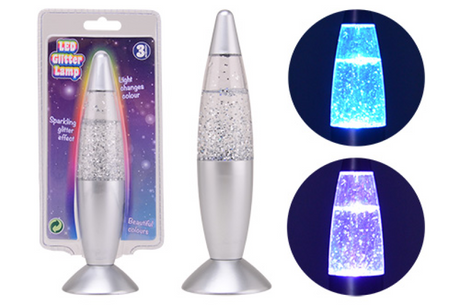 Johntoy Lavalampe glitzert mit Licht