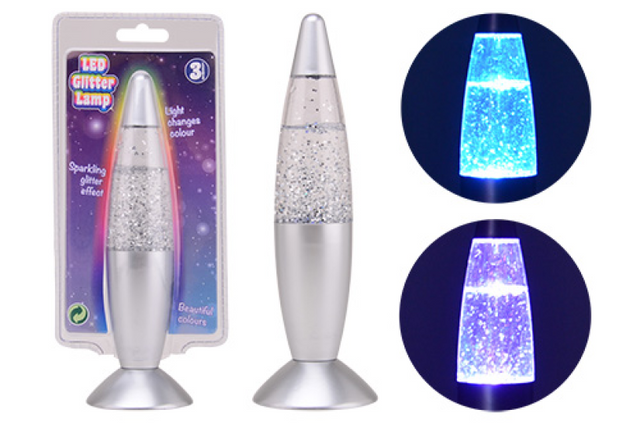Johntoy Lavalampe glitzert mit Licht