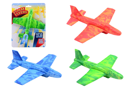 Johntoy Schaumstoffflugzeug auf Karte. 4 Achsen 3+